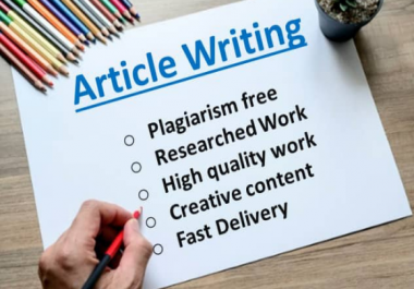 1000 words Article writing/Content writing