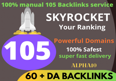 I will create 105 high quality DA 60+ backlinks SEO from authority websites