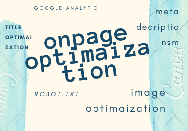 I will do on pageseo for your website