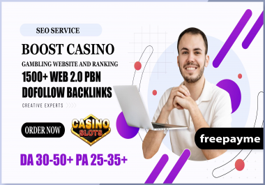 I will do 1500+ Web 2.0 PBN Dofollow Backlinks Boost Casino Gambling Website And Ranking