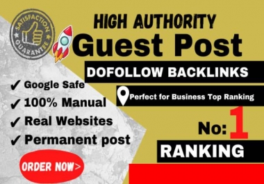 I Will Provide Guest Post in High Authority Websites
