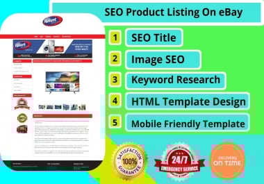I will do ebay seo listing with ebay html template design