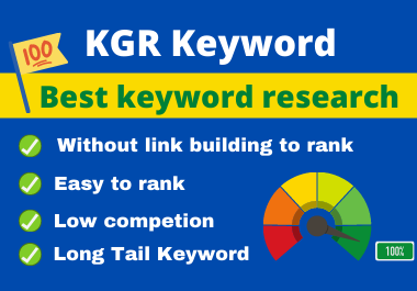 I wiil do Kgr keyword research for amazone niche site