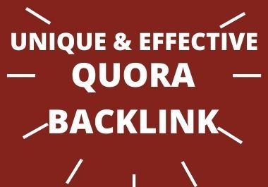 Unique & effective 20 Quora backlinks