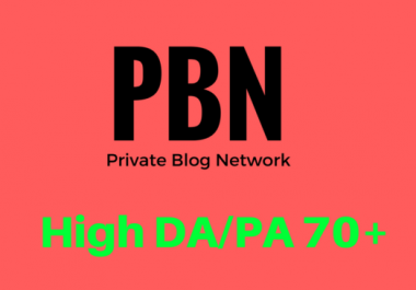 20 DA 70 + High Quality Dofollow PBN Backlinks