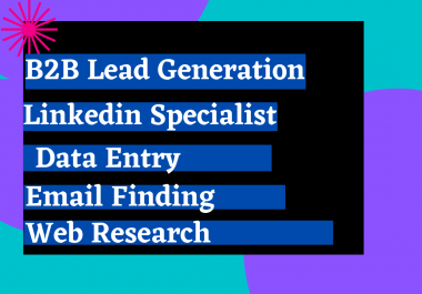 I will do b2b lead generation and web research for email list building