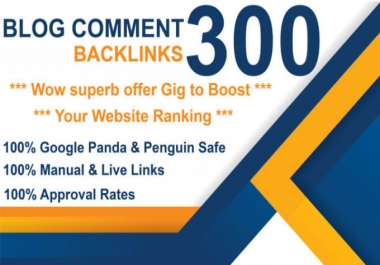 I will 300 high quality blog comments seo backlinks link building