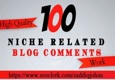 I will do 100 niche relevant blog comments high quality backlinks