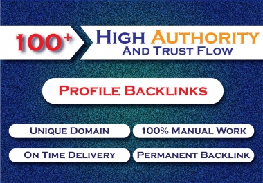 Manually 100 Professional profile backlinks from high authority websites