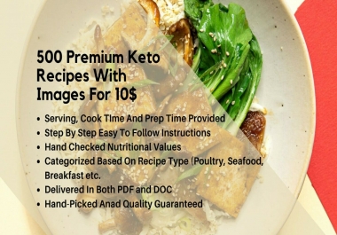 500 premium keto recipes with pictures