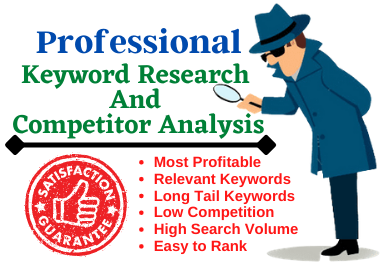 profitable keyword research for SEO and competitor analysis for google top ranking
