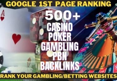 Rank your casino,  gambling,  judibola,  poker, related sites with unique backlinks