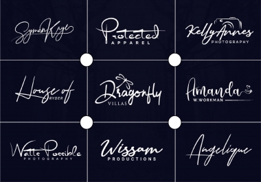 I will design a luxury hand lettering signature logo in 24 Hrs