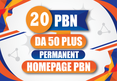 I Will Provide 20 Homepage PBN DA 50+ Permanent SEO Backlinks