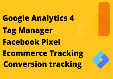 setup google analytics 4. ecommerce tracking and google tag manager