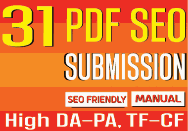Manually PDF or DOC Submission to Top 31 SEO Friendly PDF Sharing and Submission Sites