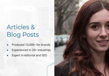 write 7 engaging content articles for your blog or website