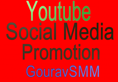 YouTube video and social media promoters
