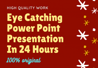 I will design original eye catching power point presentation design