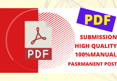 22 PDF Submission High Authority Low Spam Score Website Permanent Dofollow Backlinks