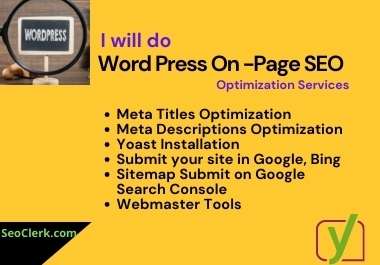 I will do WordPress Yoast SEO on page optimization services