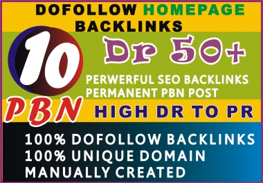 I will make unique 10 pbn dofollow permanent homepage backlinks