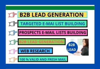 B2B lead Generation Linkedin and E-mail list prospecting