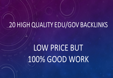 I will give you 20 pr9, edu with trust authority SEO link building backlinks