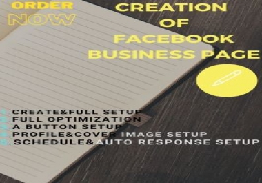 I will create your facebook business& optimize your page