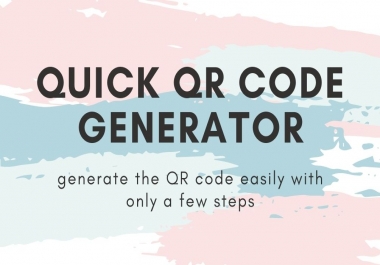 Quick QR Code Generator. This software can help you to generate the QR code easily with only a few s