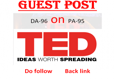 Publish Guest Post On TED. com DA96 with Backlink