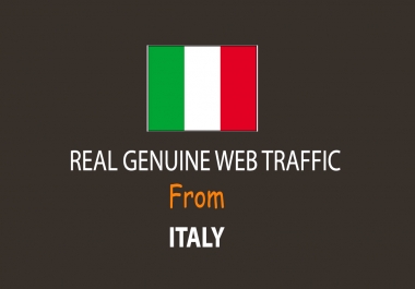 Get UNLIMITED targeted organic web traffic for 30 days from Italy