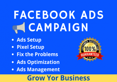 I will be your expert Facebook ads campaign manager