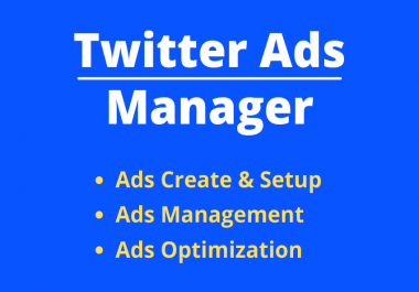 I will be your expert twitter ads manager