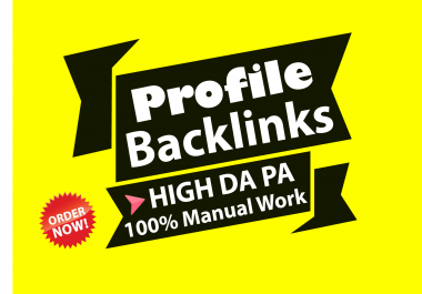 Manually Create 100 High Authority Profile Backlinks