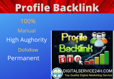 Manual 25 Profile Backlinks High DA On Top 25 high authority domains permanent link building