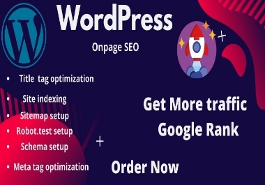 I will do WordPress on-page SEO,  Yoast setup and technical optimization
