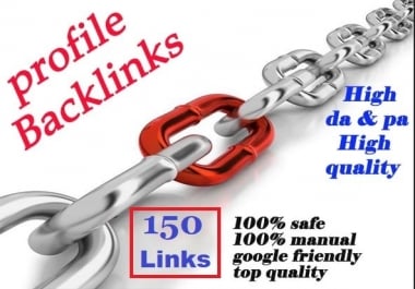 I will do manually 150 HQ profile backlinks