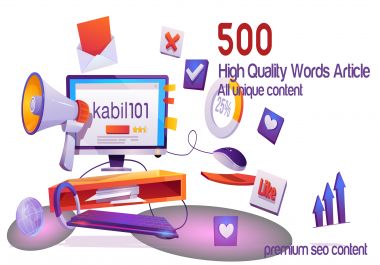 500 high quality word article all unique content