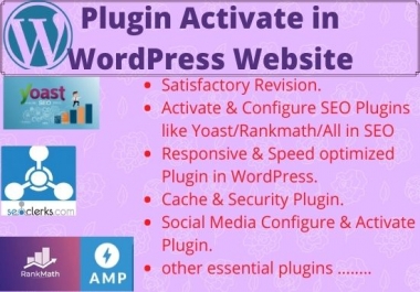 I will update, Activate and Configure SEO friendly plugins for your wordpress website