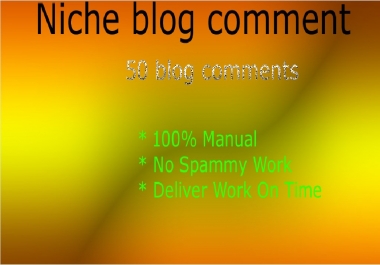I will do 50 niche manual themed blog commentns