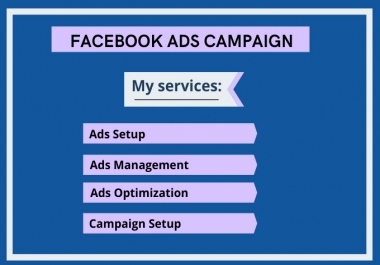 I will manage your Facebook ads campaign