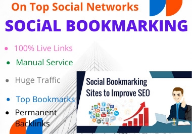 I will do 80 social bookmarking manually dofollow backlinks high authority with DA PA website