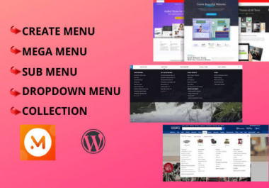 I will build mega menus,  slider,  on wordpress website