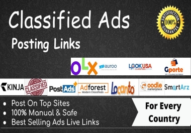60 ads posting on Top ad posting sites