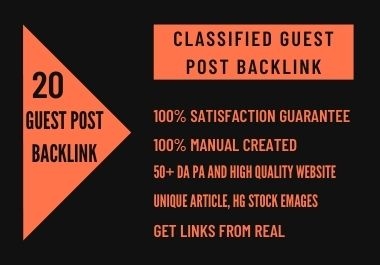 Published 20 High Quality Guest Post on DA 60+ Website SEO Backlink