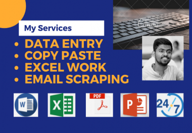 I will do perfect data entry,  copy paste and web research services