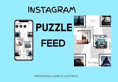 I will create stunning instagram puzzle feed with your 6 images