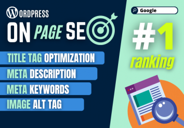 I will provide wordpress on page SEO optimization services