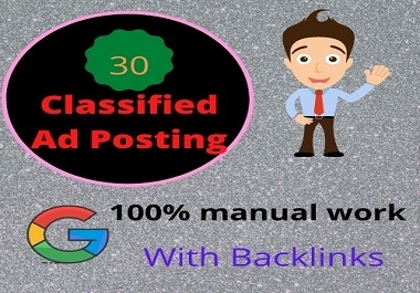 I will Post Your Ad Top 30 High Quality Classified Ad Posting Sites